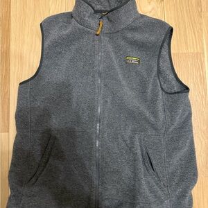 L.L. Bean Mountain Classic Fleece Vest Full Zip Grey Large